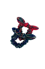 Plaid Bow Scrunchie in Tilly Tartan