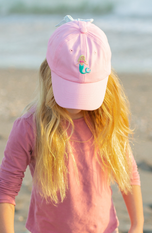 Pink Mermaid Bow Baseball Hat (Baby/Toddler, Youth)