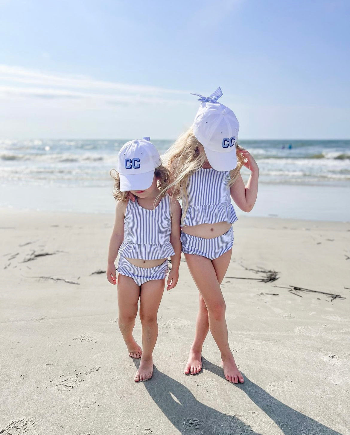 Customizable Bow Baseball Hat in Winnie White (Girls)