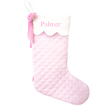 Customizable Pink Quilted Stocking