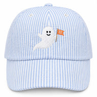 Ghost Seersucker Baseball Hat
