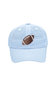 Blue Seersucker Football Baseball Hat (Baby/Toddler, Youth)