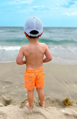 Blue Seersucker Football Baseball Hat (Baby/Toddler, Youth)