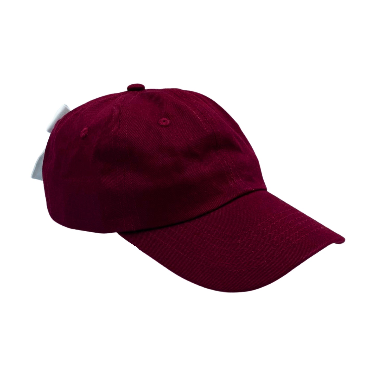 Customizable Bow Baseball Hat in Gracie Garnet (Women)