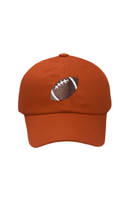 Orange Football Bow Baseball Hat (Baby/Toddler, Youth)