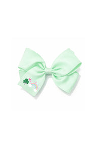 Rainbow Shamrock Hair Bow