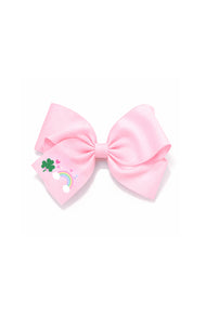 Rainbow Shamrock Hair Bow