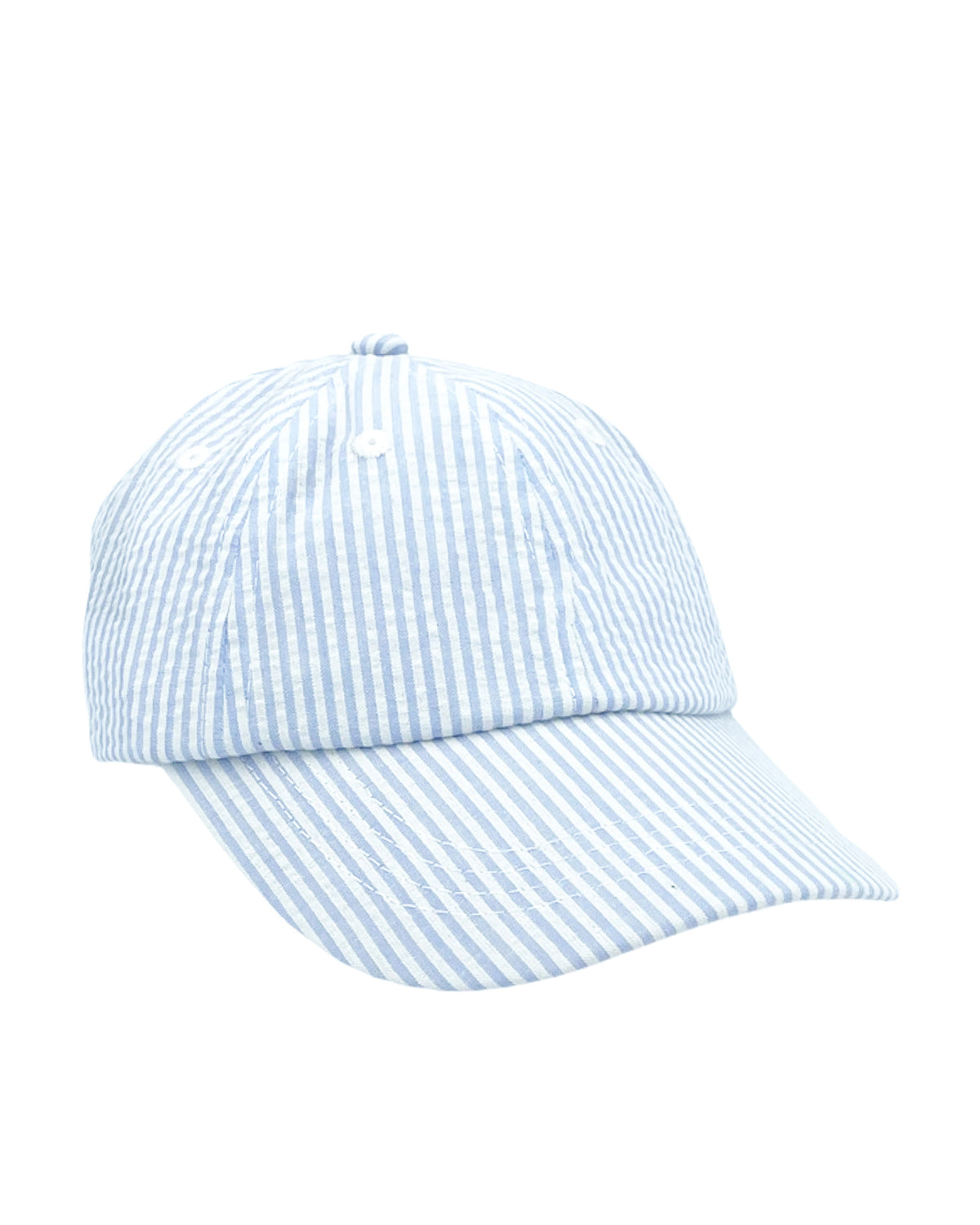 Customizable Baseball Hat in Seersucker Blue (Baby)