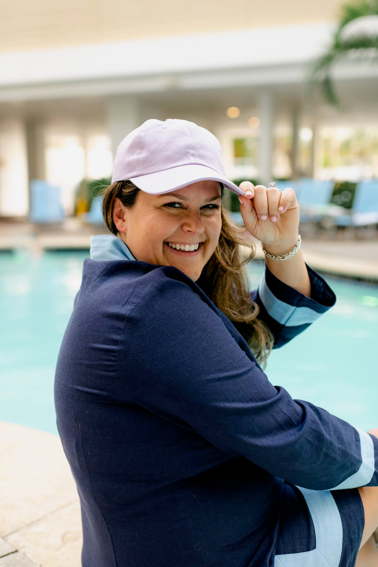Bow Baseball Hat in Lilly Lavender (Women)