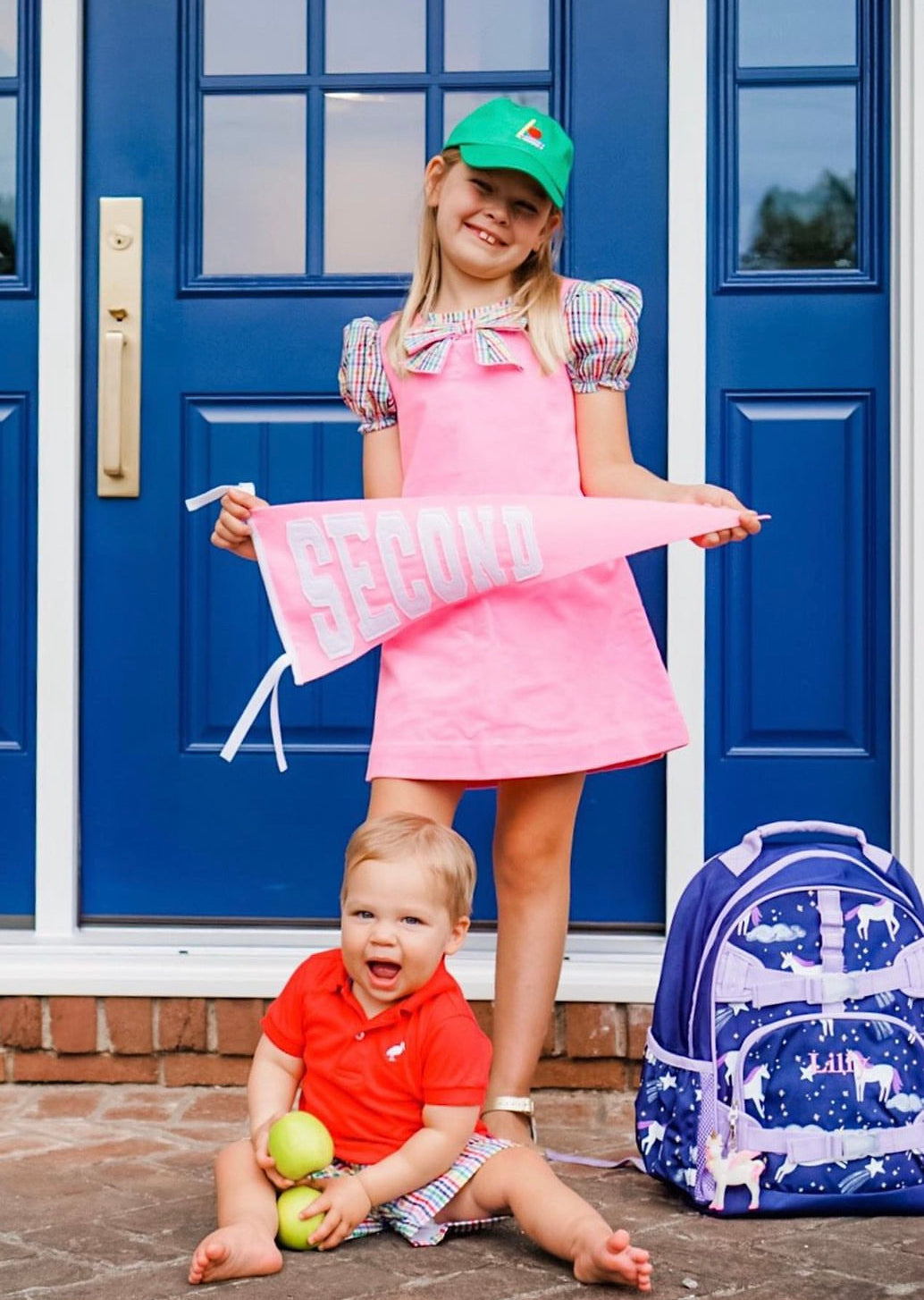 Back-to-School Bow Baseball Hat (Girls)