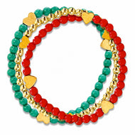 Christmas Hearts Bracelet Gift Set