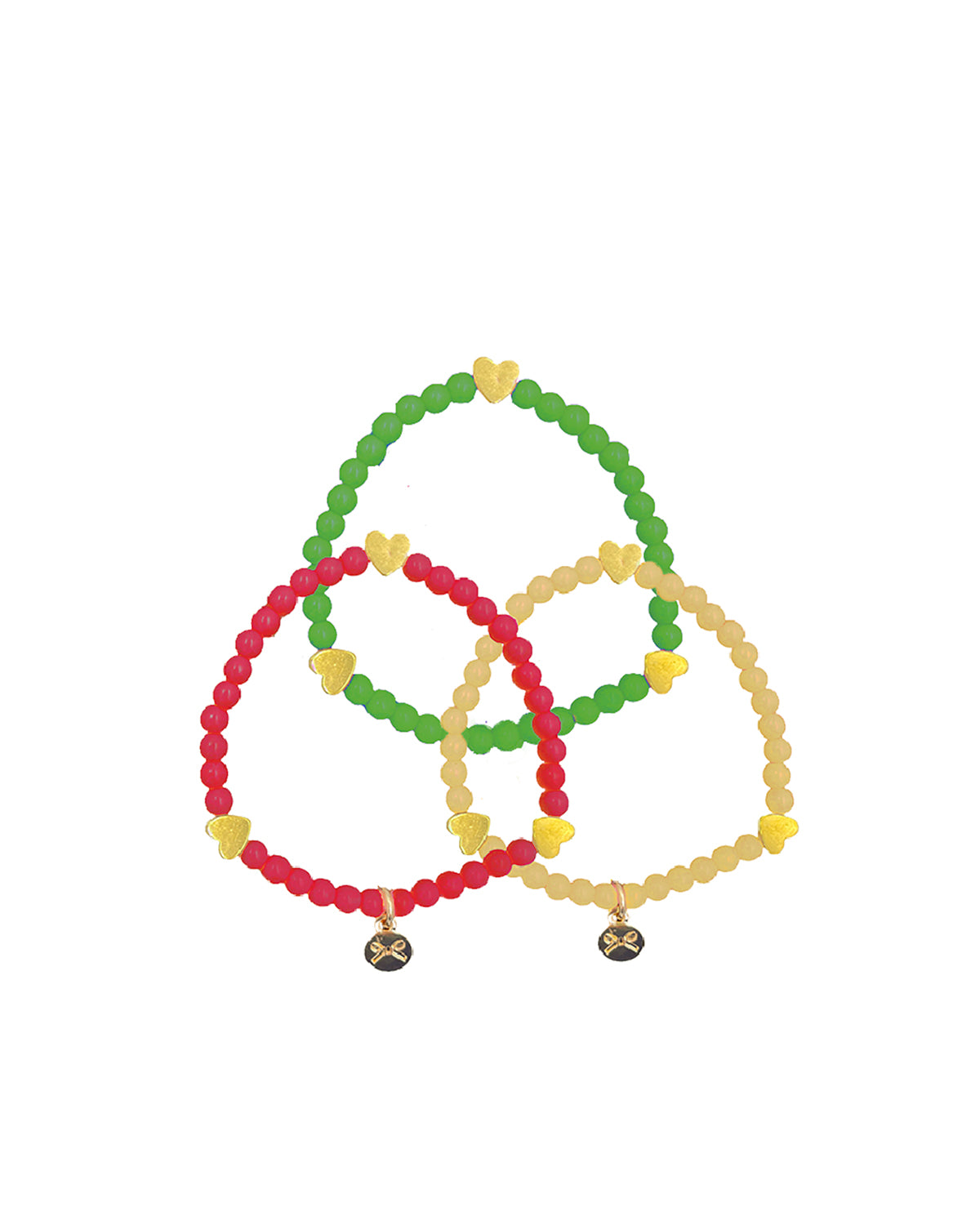 Holiday Hearts Bracelets, Set of 3 (Girls)