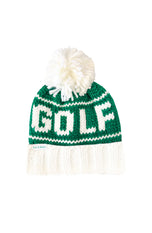 Green GOLF Bobble Hat Bundle