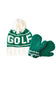 Green GOLF Bobble Hat Bundle