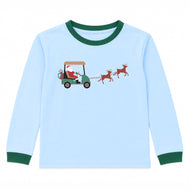 Santa Golf Cart Long Sleeve Shirt