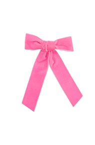 Velvet Long-Tailed Bow Barrette