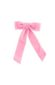 Velvet Long-Tailed Bow Barrette