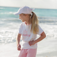 Customizable Bow Baseball Hat in Pink Seersucker (Baby/Toddler, Youth)