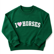 Adult I Heart Horses Sweatshirt