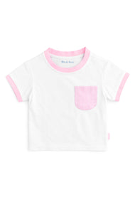 Pink Seersucker Pocket T-Shirt