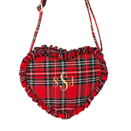Customizable Heart Purse, Red Plaid