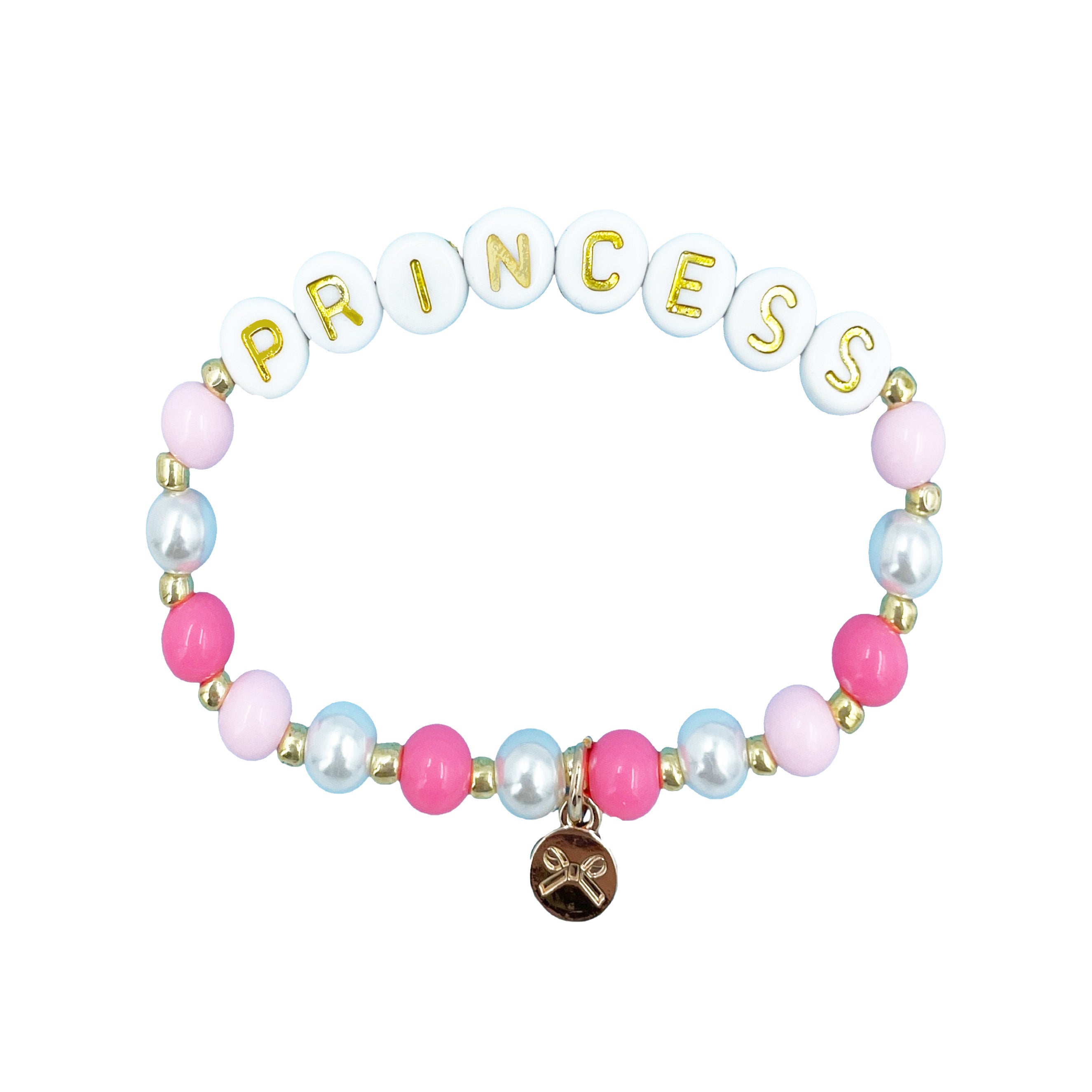 Princess Bracelets Disney Inspired Clay Beads Gold Beads for