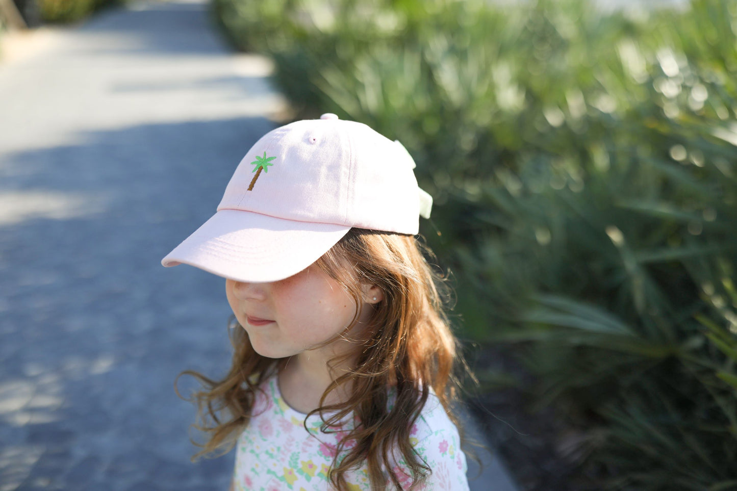 Palm Tree Bow Baseball Hat (Girls)