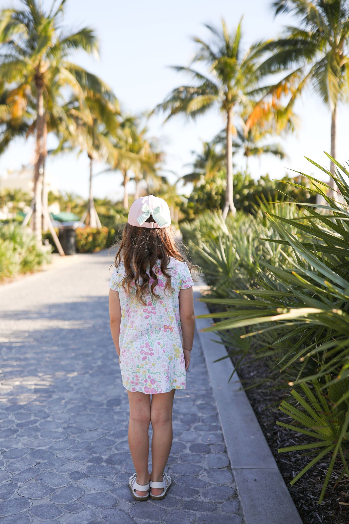Palm Tree Bow Baseball Hat (Girls)