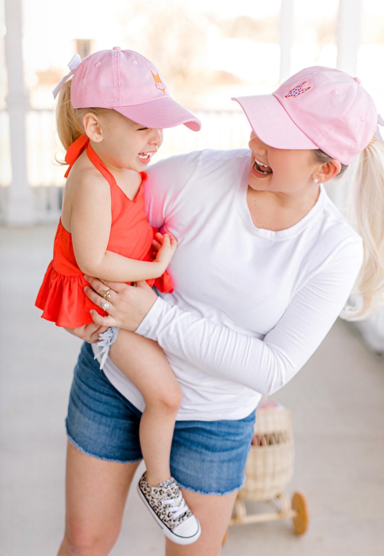 Polka Dot Swimsuit Bow Baseball Hat (Women)
