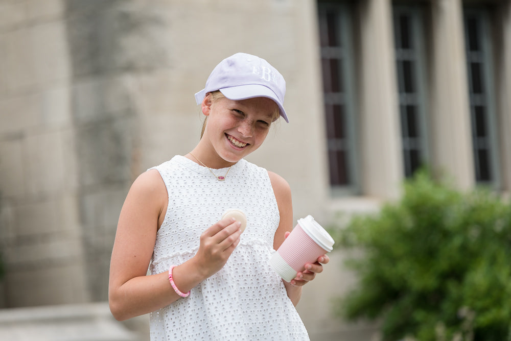 Bow Baseball Hat in Lilly Lavender (Women)