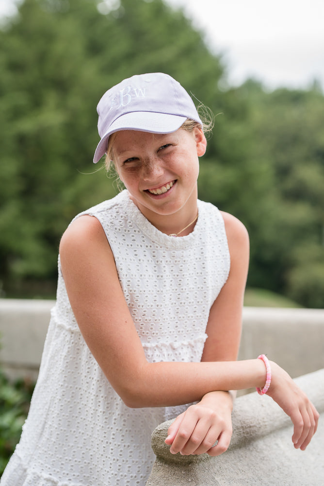 Bow Baseball Hat in Lilly Lavender (Women)