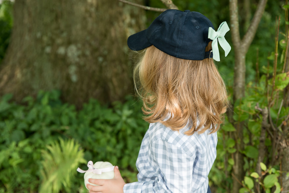 Pumpkin Bow Baseball Hat (Girls)