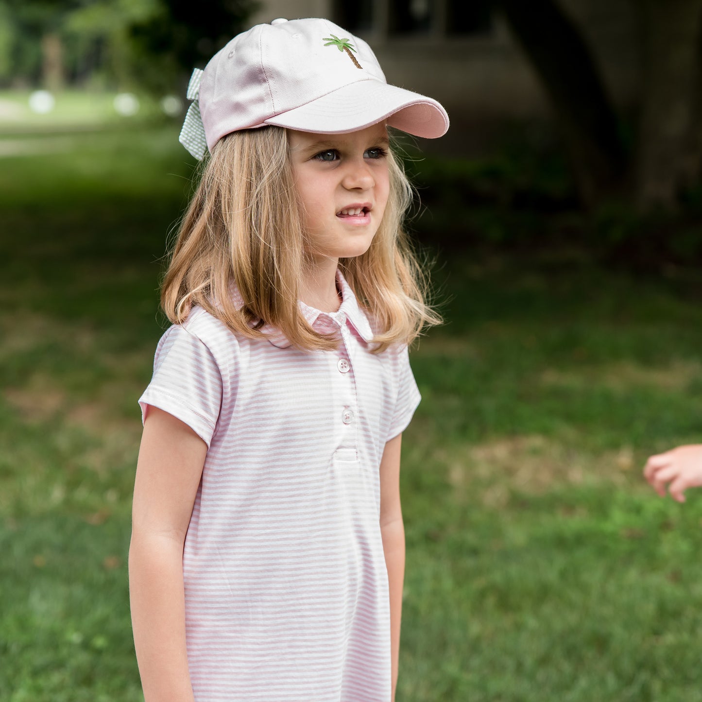 Palm Tree Bow Baseball Hat (Girls)