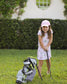 Rainbow Golf Cart Bow Baseball Hat (Girls)