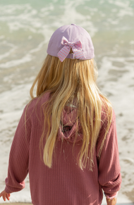 Pink Mermaid Bow Baseball Hat (Baby/Toddler, Youth)