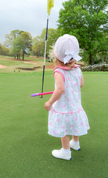 Customizable Bow Baseball Hat in Pink Seersucker (Baby/Toddler, Youth)