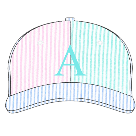 Customized Multicolor Seersucker Baseball Hat (Baby)