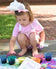 Seersucker Bunny Ears with Bow, Pink