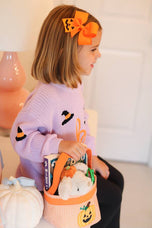 Jack-O-Lantern Hair Bow