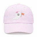 Ghost Seersucker Bow Baseball Hat