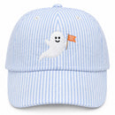 Ghost Seersucker Baseball Hat