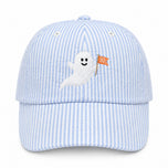 Ghost Seersucker Baseball Hat