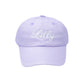 Customizable Bow Baseball Hat in Lilly Lavender (Girls)