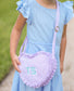 Heart Purse, Seersucker Lavender