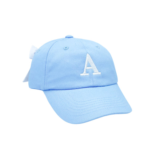 Customizable Bow Baseball Hat in Birdie Blue (Girls)