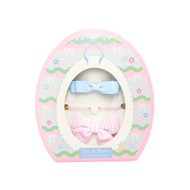 Easter Egg Bows & Bracelet Set, Pink