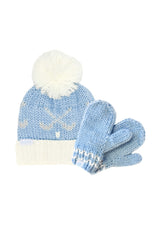 Golf Bobble Hat & Mittens Set