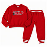 Plaid Golf Sweatshirt & Jogger Set