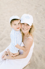 Customizable Baseball Hat in Seersucker Blue (Baby/Toddler, Youth)