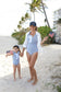 Customizable Bow Baseball Hat in Nellie Navy (Girls)